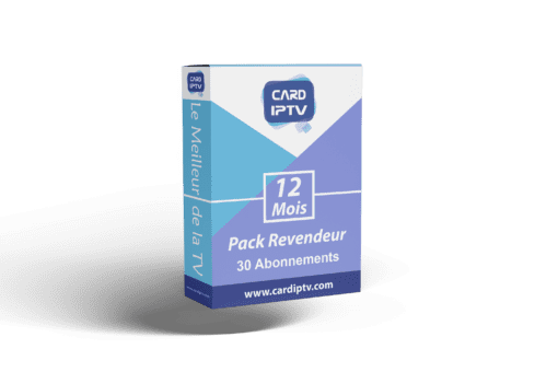 Pack Revendeur - 30 Abonnements CARD IPTV 12 Mois